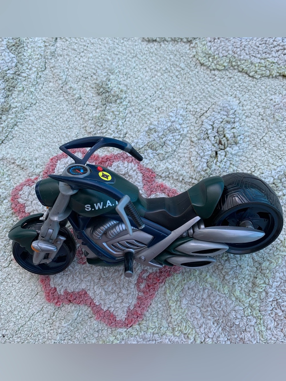 Vintage Chap Mei S.W.A.T. Police Toy Motorcycle Action Figure Bike